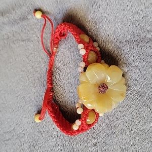 Brand new yellow jade stone bracelet